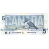 BC-56c-i 1986 Canada $5 Bonin-Thiessen, AND, AU-UNC (AU55)