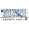 BC-56c-i 1986 Canada $5 Bonin-Thiessen, ANG, AU-UNC