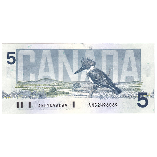 BC-56c-i 1986 Canada $5 Bonin-Thiessen, ANG, AU-UNC