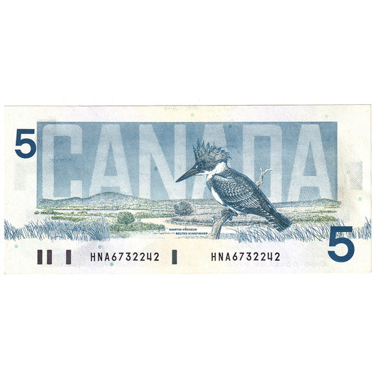 BC-56e 1986 Canada $5 Knight-Dodge, HNA, UNC