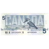 BC-56eA-i 1986 Canada $5 Knight Dodge, ANP (4.32-4.54), Almost Uncirculated (AU50)