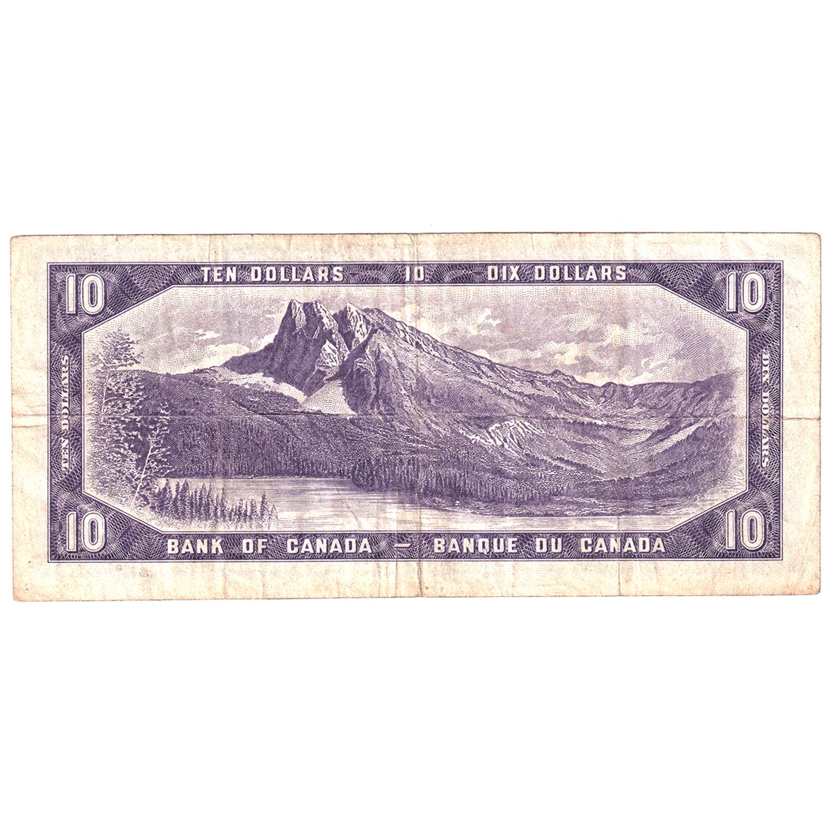 BC-40a 1954 Canada $10 Beattie-Coyne, V/D, Fine (F12)