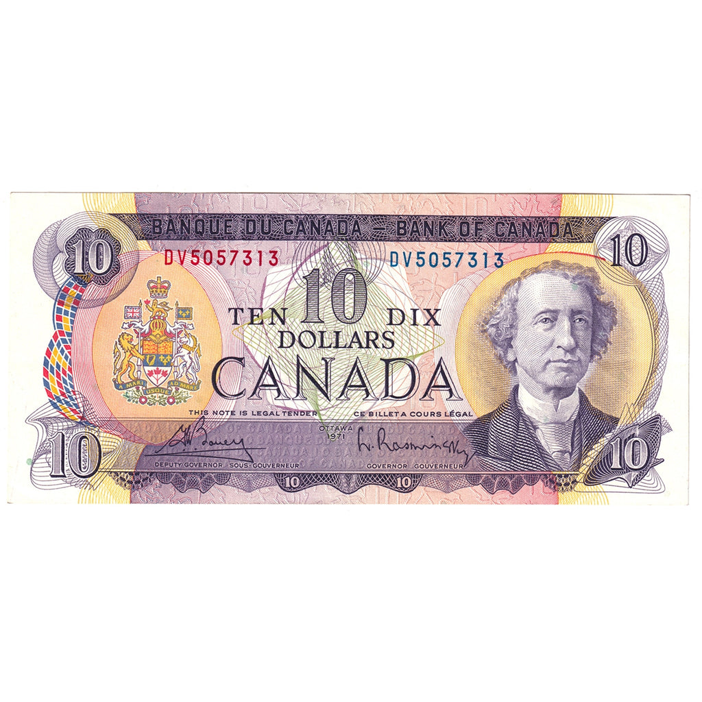 BC-49b 1971 Canada $10 Bouey-Rasminsky, DV, Extra Fine (EF40)