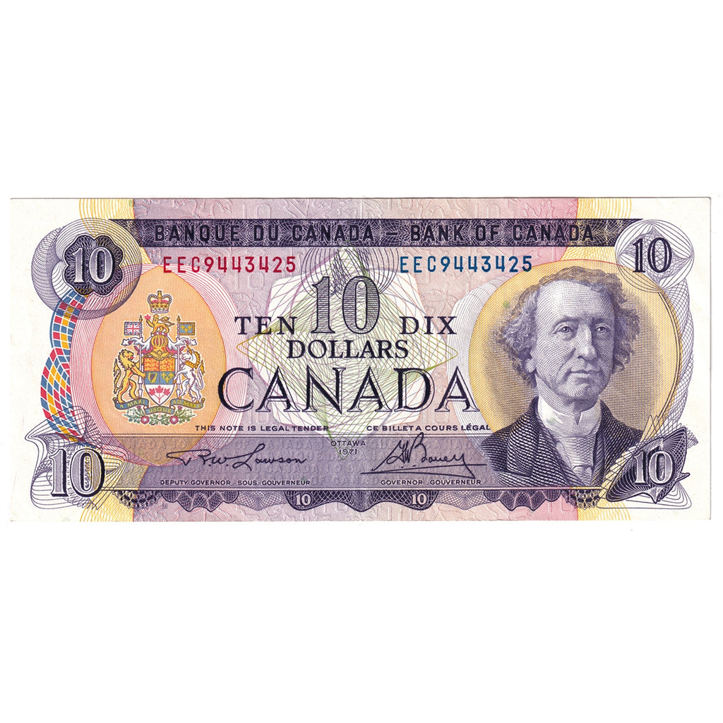 BC-49c-i 1971 Canada $10 Lawson-Bouey, EEC, EF-AU (EF45)