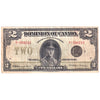 DC-26j 1923 Dominion $2 Campbell-Sellar, Black Seal, Group Three, Series T, Very Fine (VF20)