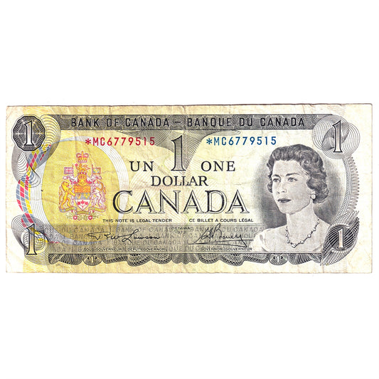 BC-46aA 1973 Canada $1 Lawson-Bouey, *MC, Circ