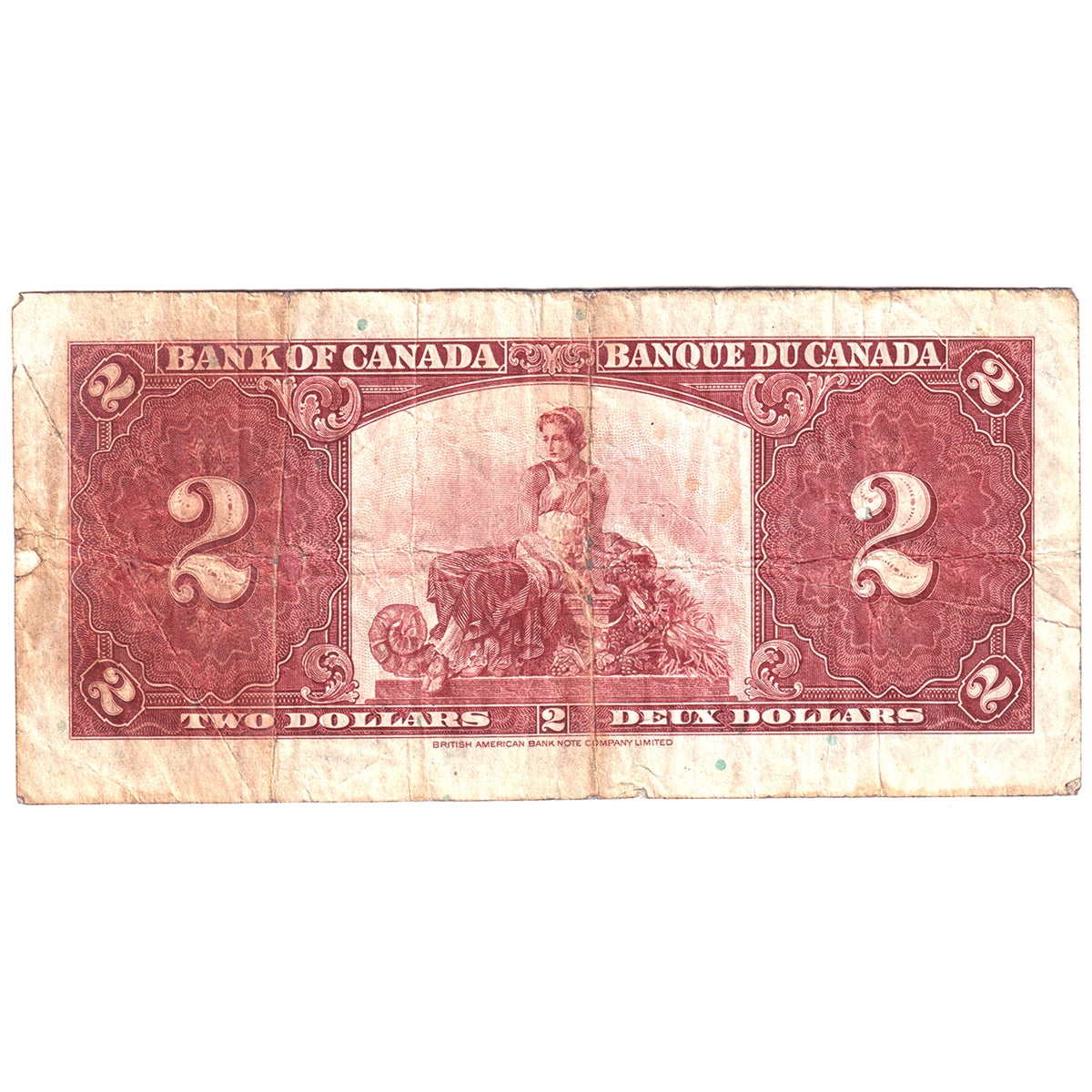 BC-22b 1937 Canada $2 Gordon-Towers, O/B, Fine (F12)
