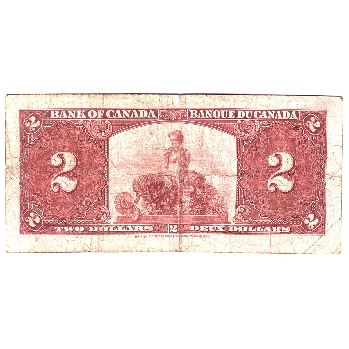 BC-22c 1937 Canada $2 Coyne-Towers, K/R, Circ