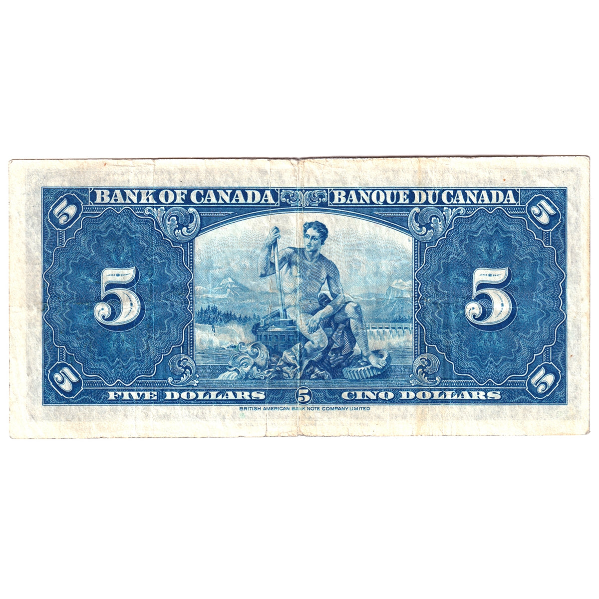 BC-23b 1937 Canada $5 Gordon-Towers, K/C, F-VF (F15)