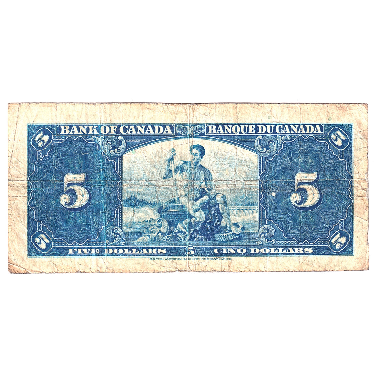 BC-23b 1937 Canada $5 Gordon-Towers, K/C, Circ