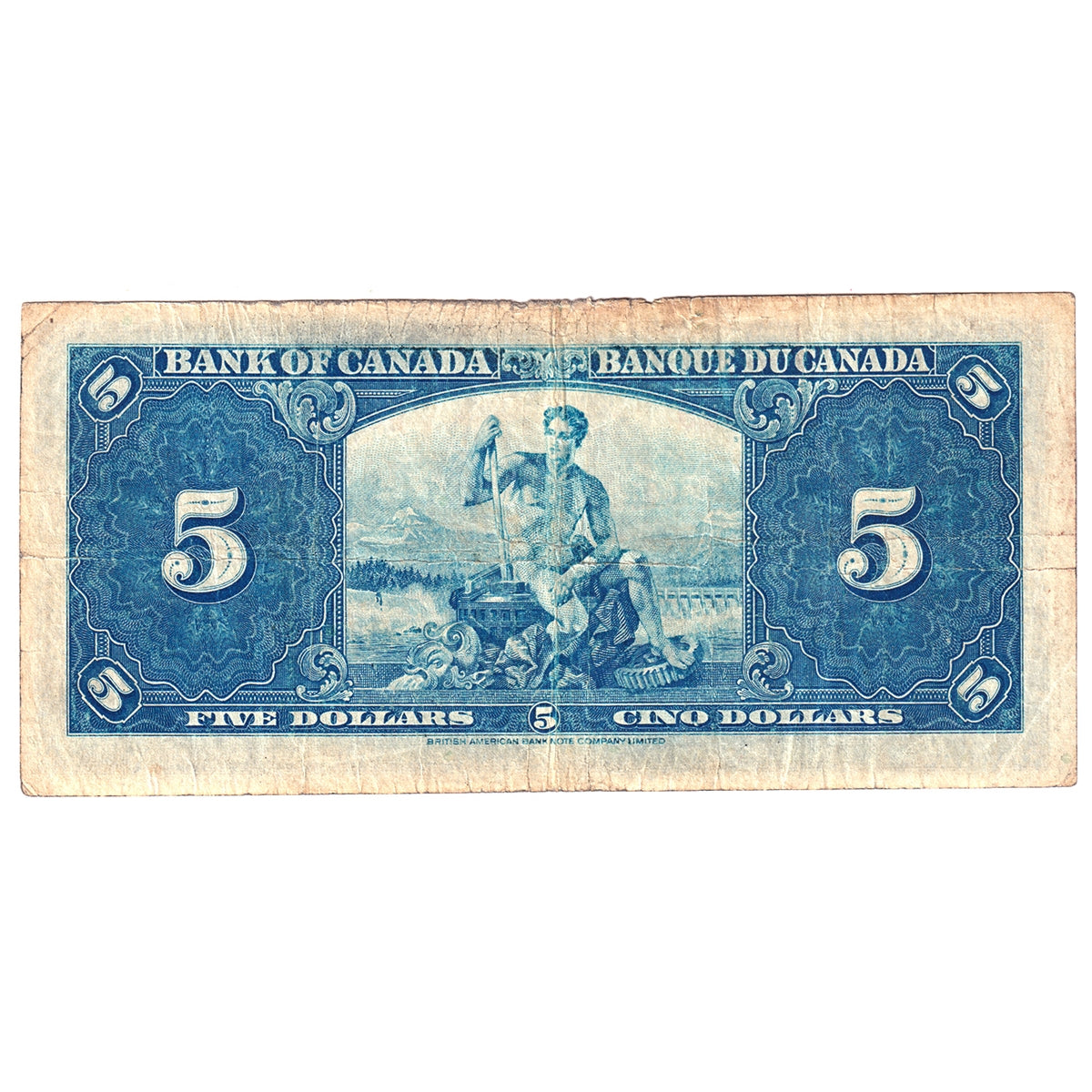 BC-23b 1937 Canada $5 Gordon-Towers, M/C, VG-F (VG10)