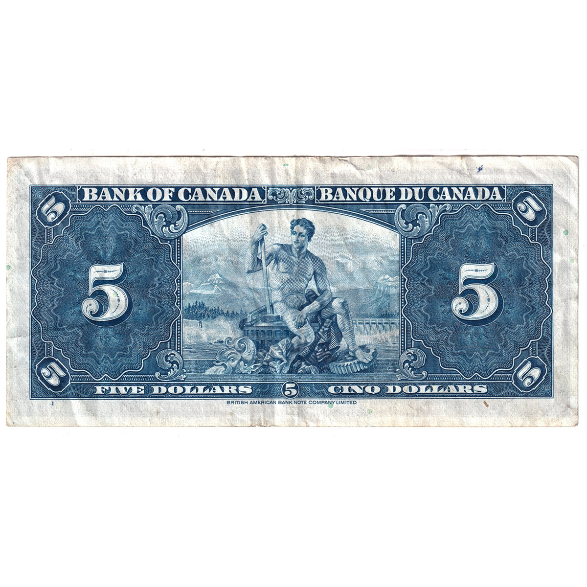 BC-23c 1937 Canada $5 Coyne-Towers, D/S, VF-EF (VF30)