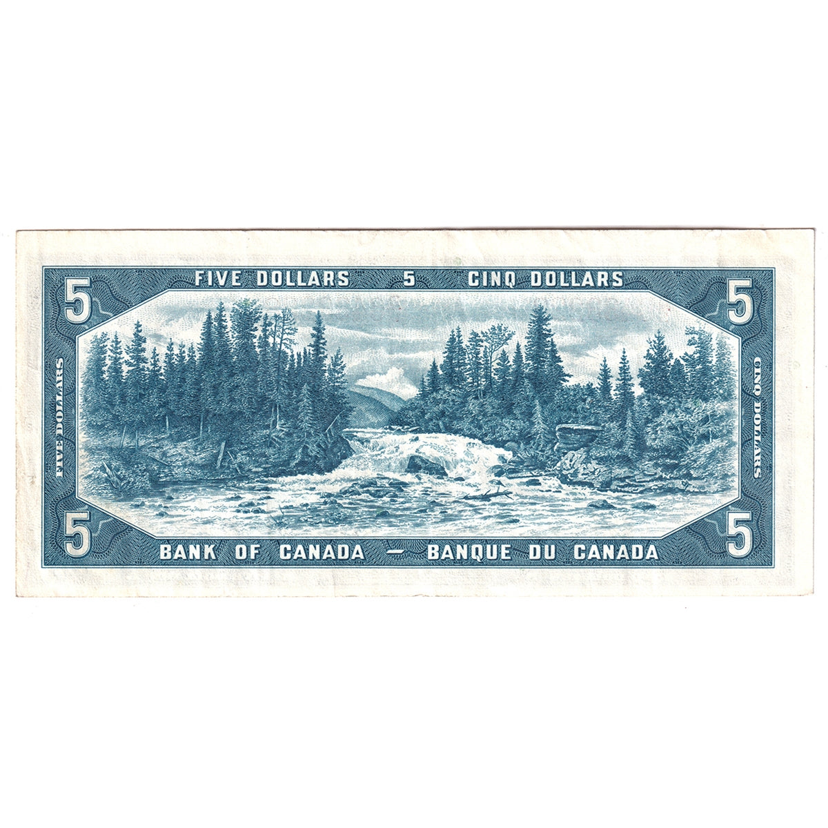 BC-39b 1954 Canada $5 Beattie-Rasminsky, B/S, VF-EF (VF30)
