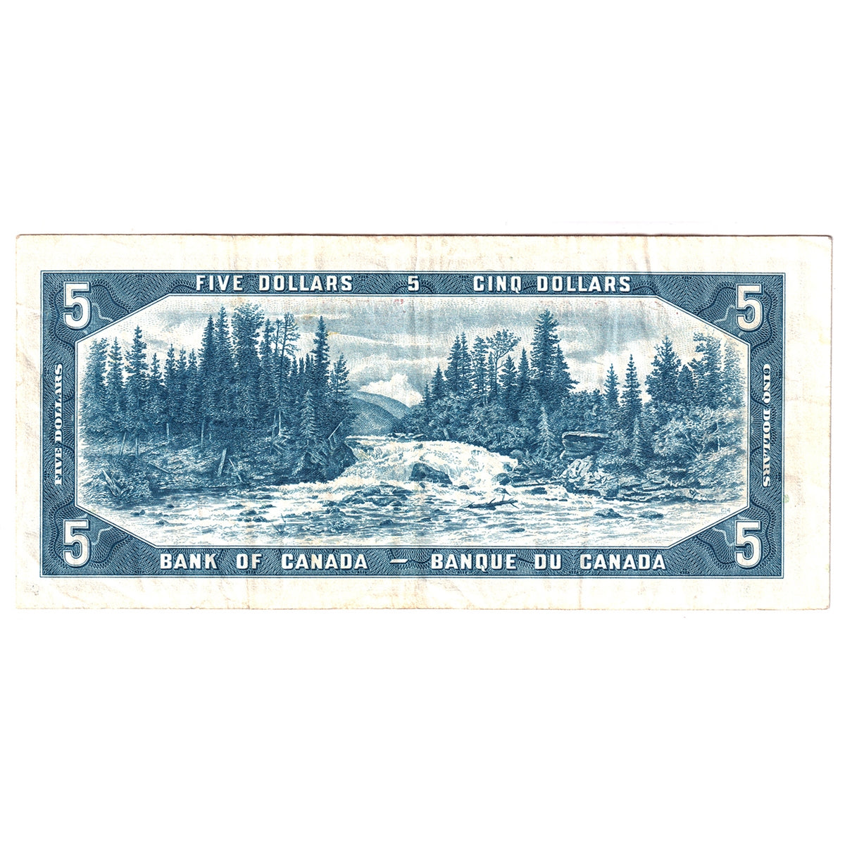 BC-39b 1954 Canada $5 Beattie-Rasminsky, B/S, Very Fine (VF20)