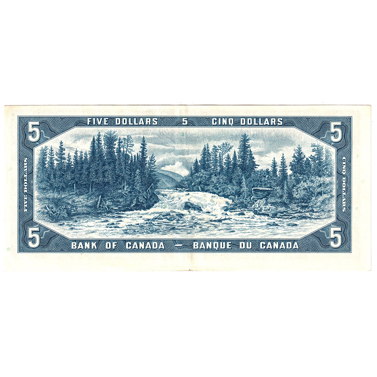 BC-39b 1954 Canada $5 Beattie-Rasminsky, L/S, EF-AU (EF45)