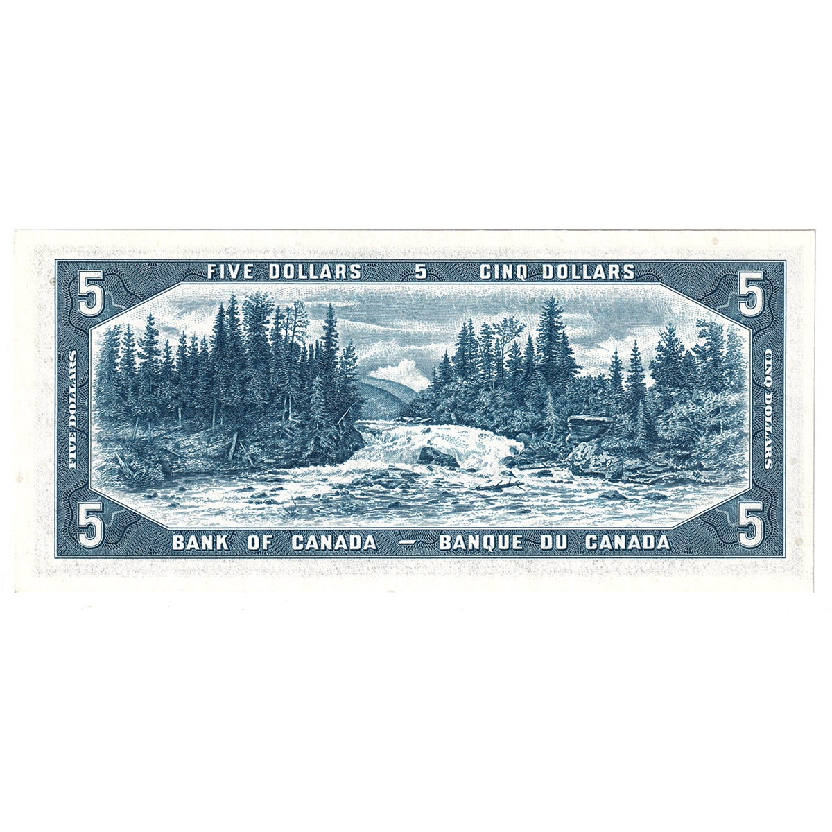 BC-39b 1954 Canada $5 Beattie-Rasminsky, E/X, Uncirculated (MS60)