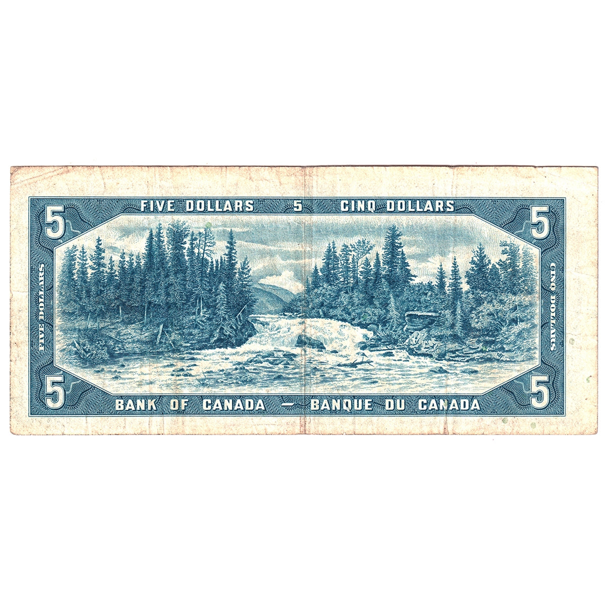 BC-39b 1954 Canada $5 Beattie-Rasminsky, G/X, Fine (F12)