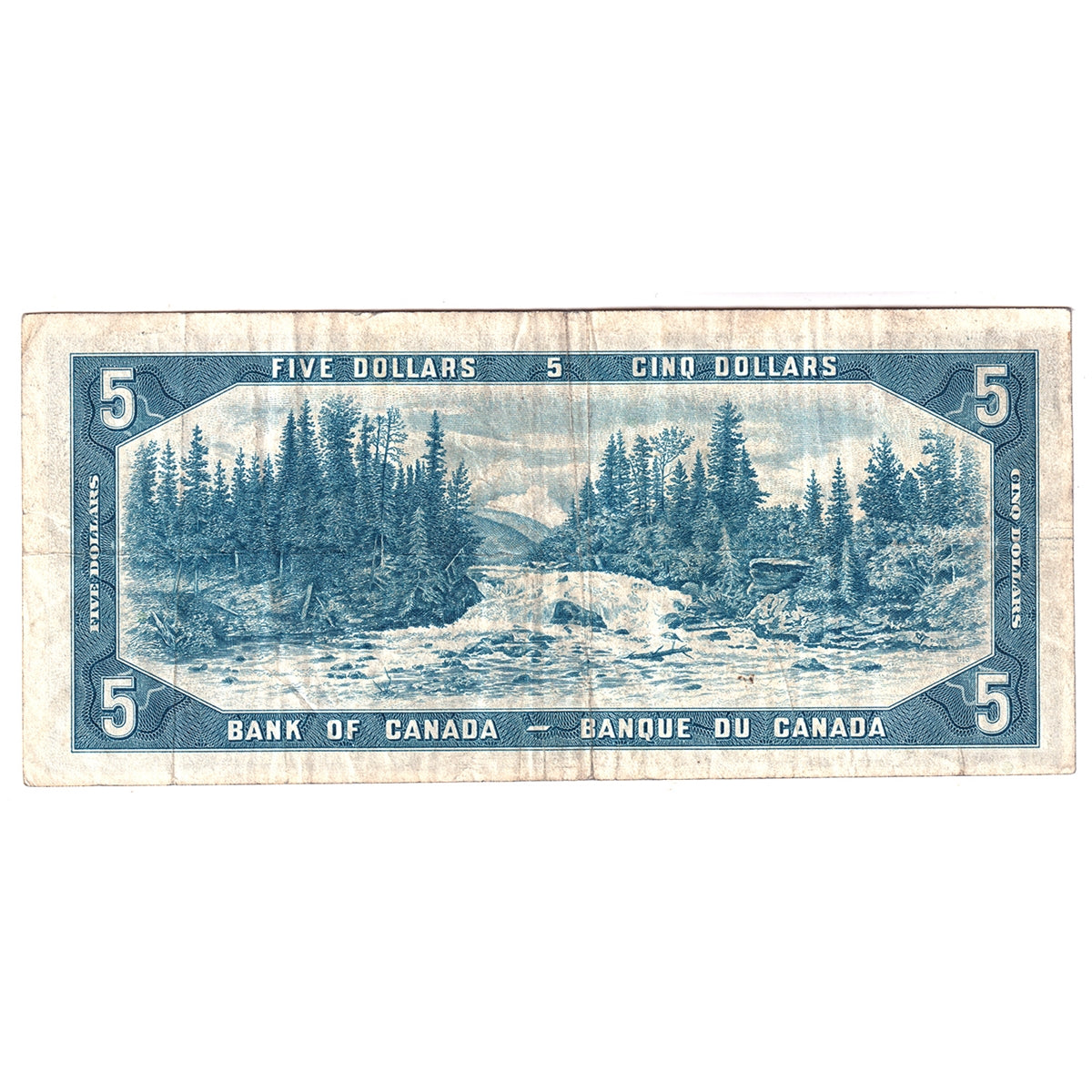 BC-39bA 1954 Canada $5 Beattie-Rasminsky, *R/C, F-VF (F15)