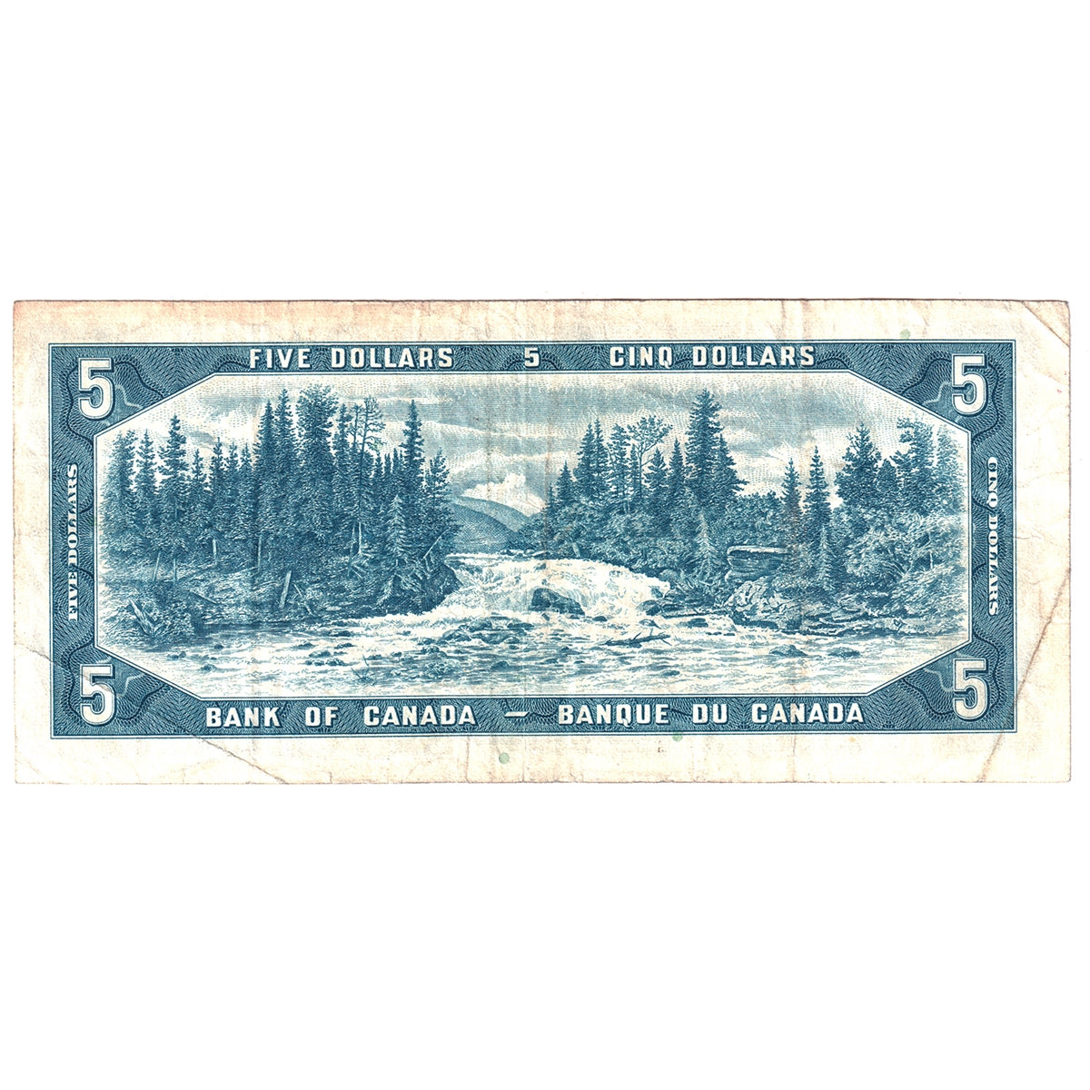 BC-39c 1954 Canada $5 Bouey-Rasminsky, S/X, F-VF (F15)