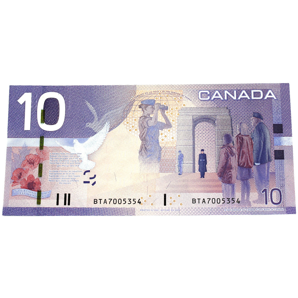 BC-68a 2005 Canada $10 Jenkins-Dodge, BTA, Uncirculated (MS60)