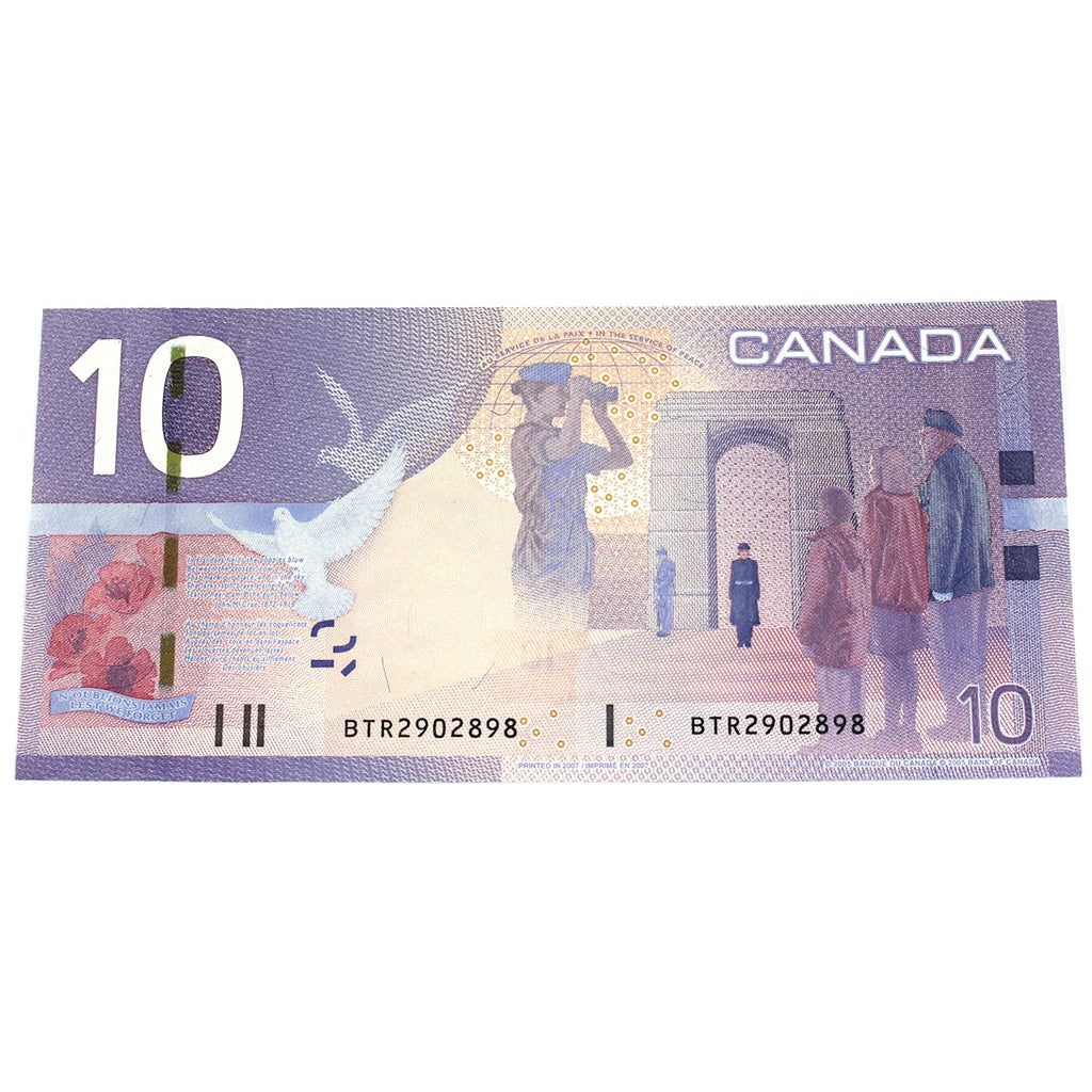 BC-68a 2007 Canada $10 Jenkins-Dodge, BTR, Uncirculated (MS60)