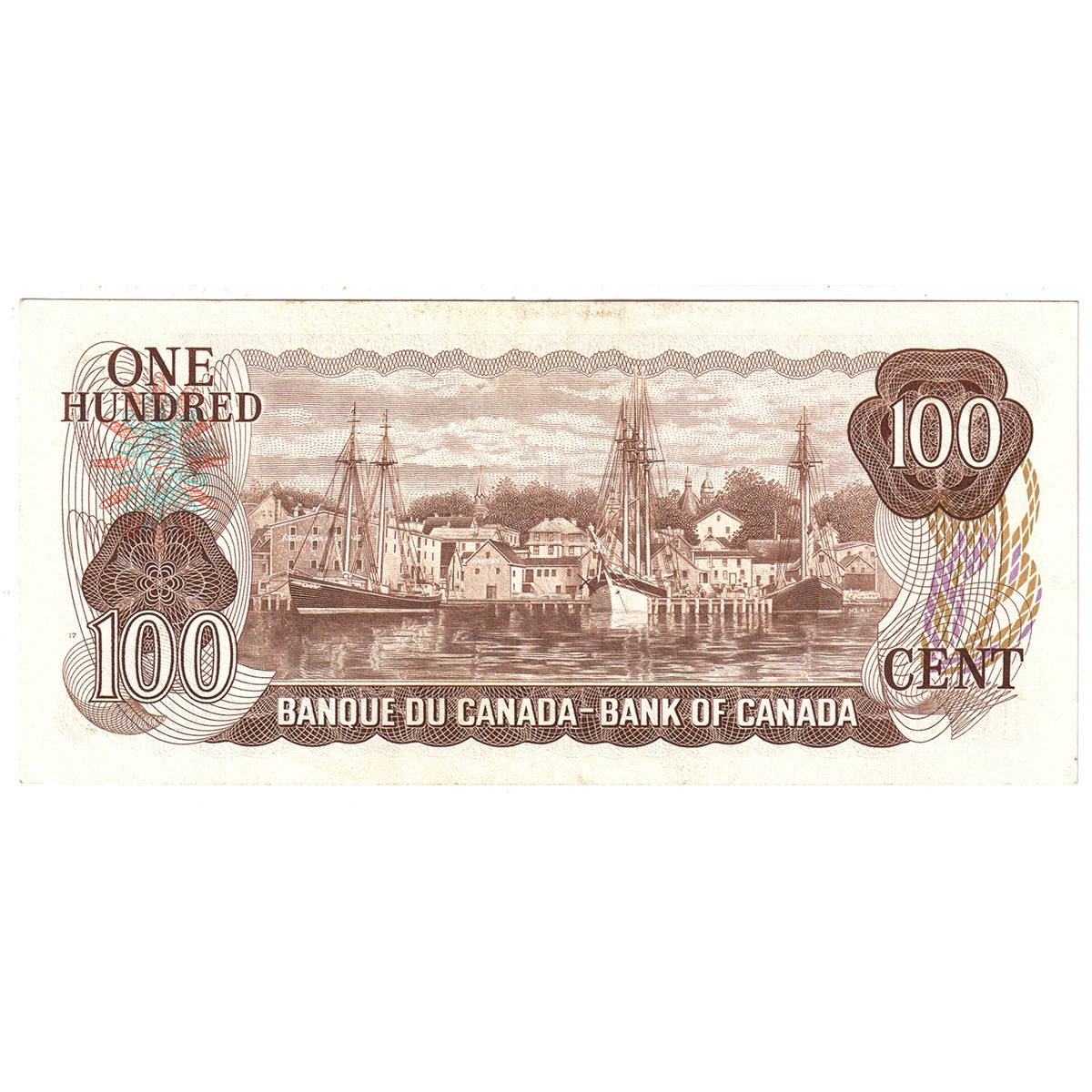 BC-52b 1975 Canada $100 Crow-Bouey, AJG, Almost Uncirculated (AU50)