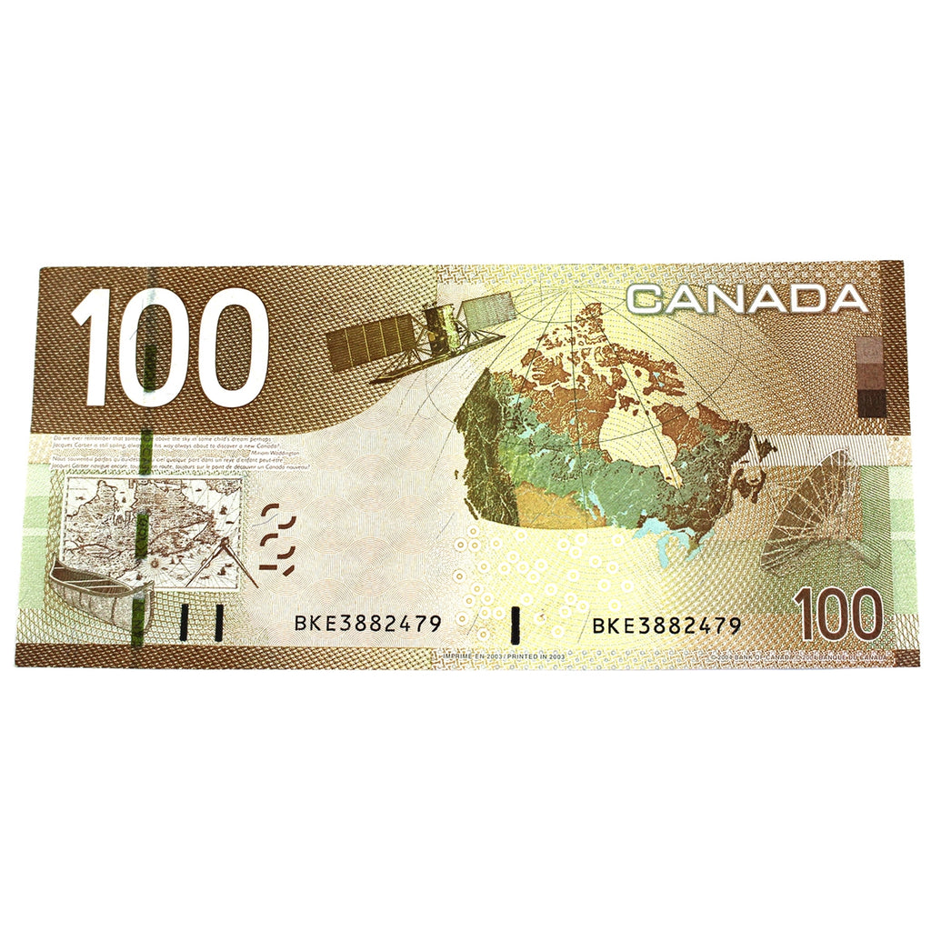 BC-66a 2003 Canada $100 Jenkins-Dodge, BKE, Uncirculated (MS60)