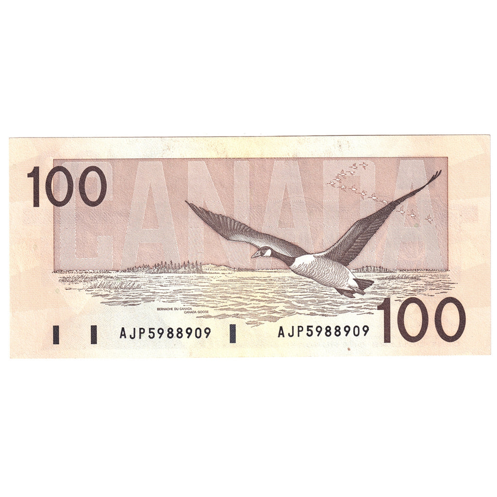 BC-60a 1988 Canada $100 Thiessen-Crow, AJP, Circ