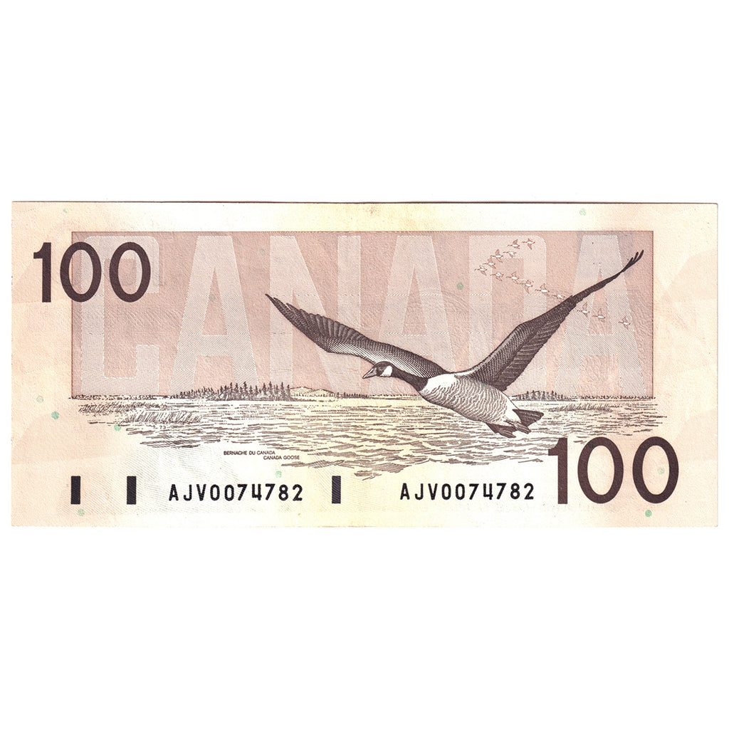 BC-60a 1988 Canada $100 Thiessen-Crow, AJV, Circ