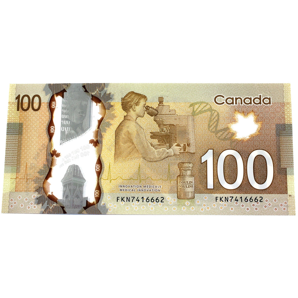 BC-73b 2011 Canada $100 Macklem-Poloz, FKN, Uncirculated (MS60)
