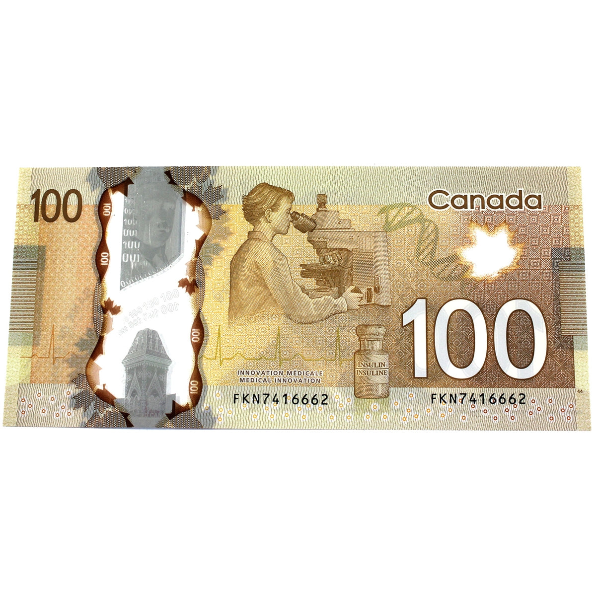 BC-73b 2011 Canada $100 Macklem-Poloz, FKN, Uncirculated (MS60)
