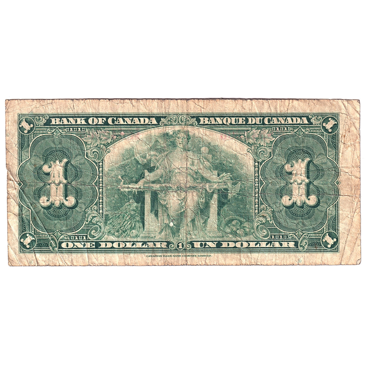 BC-21c 1937 Canada $1 Gordon-Towers, Z/A, Circ