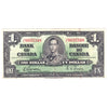 BC-21c 1937 Canada $1 Gordon-Towers, J/L, F-VF (F15)