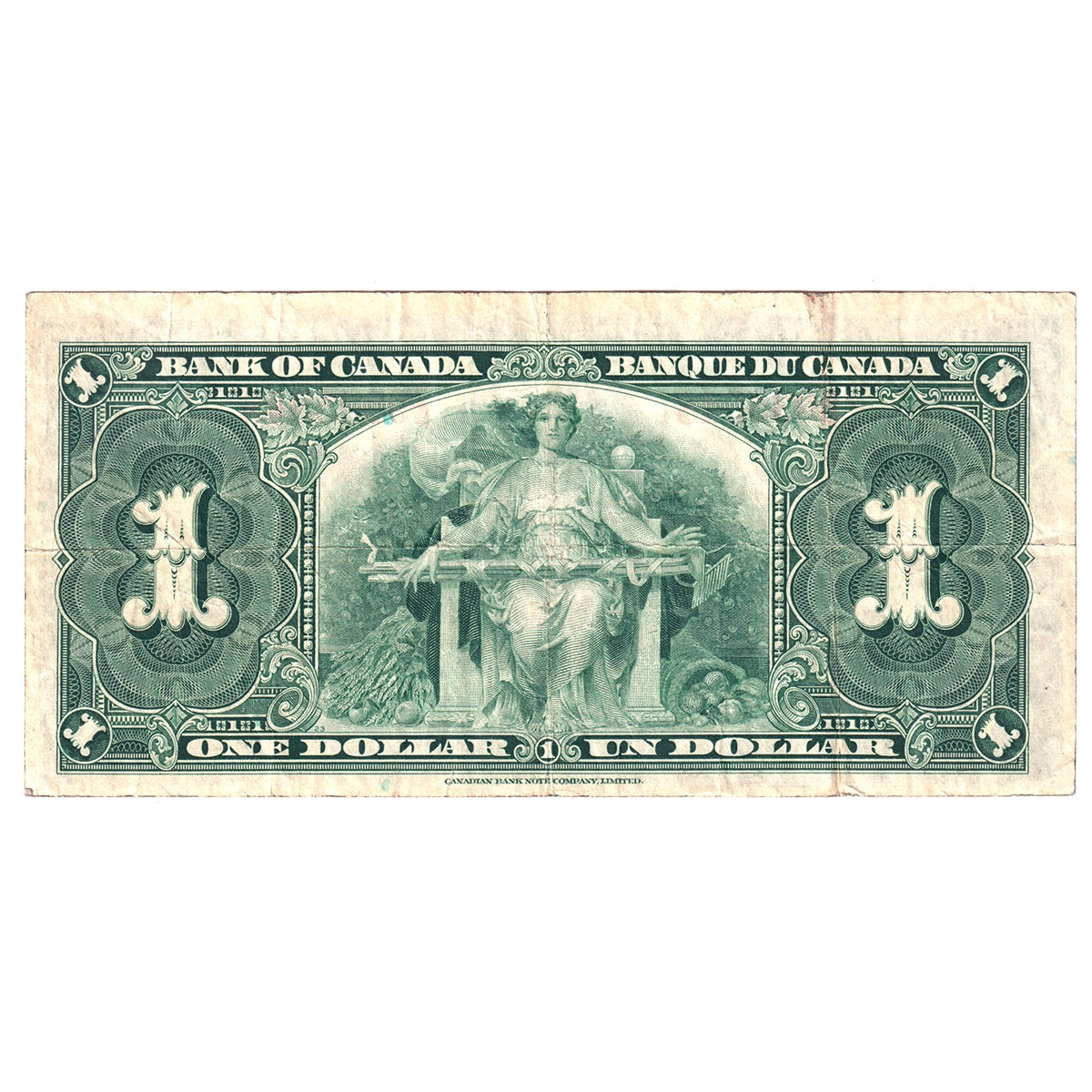 BC-21c 1937 Canada $1 Gordon-Towers, J/L, F-VF (F15)