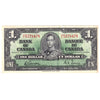 BC-21c 1937 Canada $1 Gordon-Towers, O/L, Extra Fine (EF40)