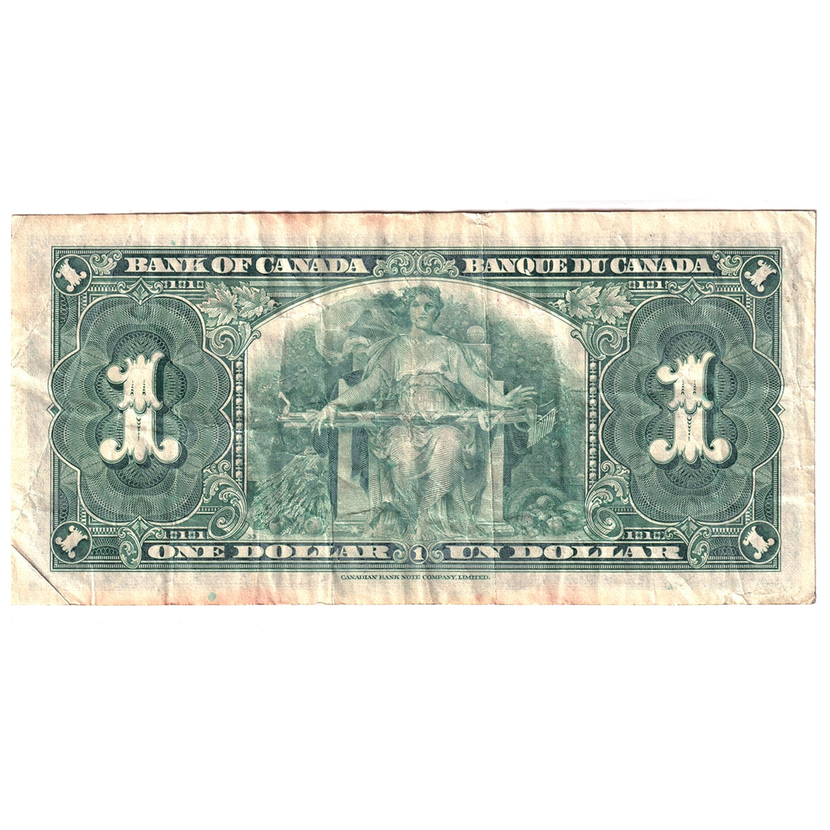 BC-21c 1937 Canada $1 Gordon-Towers, R/L, VF