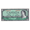 BC-37a 1954 Canada $1 Beattie-Coyne, Y/L, VF-EF (VF30)
