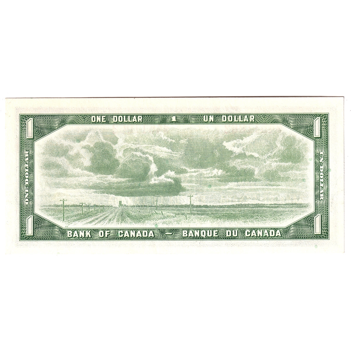BC-37b-i 1954 Canada $1 Beattie-Rasminsky, U/P, AU-UNC (AU55)
