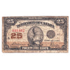 DC-24c 1923 Dominion 25 cent Shinplaster McCavour-Saunders, G-VG (G6)