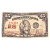 DC-24c 1923 Dominion 25 cent Shinplaster McCavour-Saunders, Good (G4)