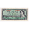 BC-37a 1954 Canada $1 Beattie-Coyne, P/L, VF-EF (VF30)
