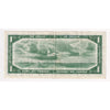 BC-37a 1954 Canada $1 Beattie-Coyne, P/L, VF-EF (VF30)