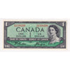BC-37a-i 1954 Canada $1 Beattie-Coyne, F/M, AU-UNC (AU55)