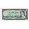 BC-37bA 1954 Canada $1 Beattie-Rasminsky, *H/Y, Almost Uncirculated (AU50)