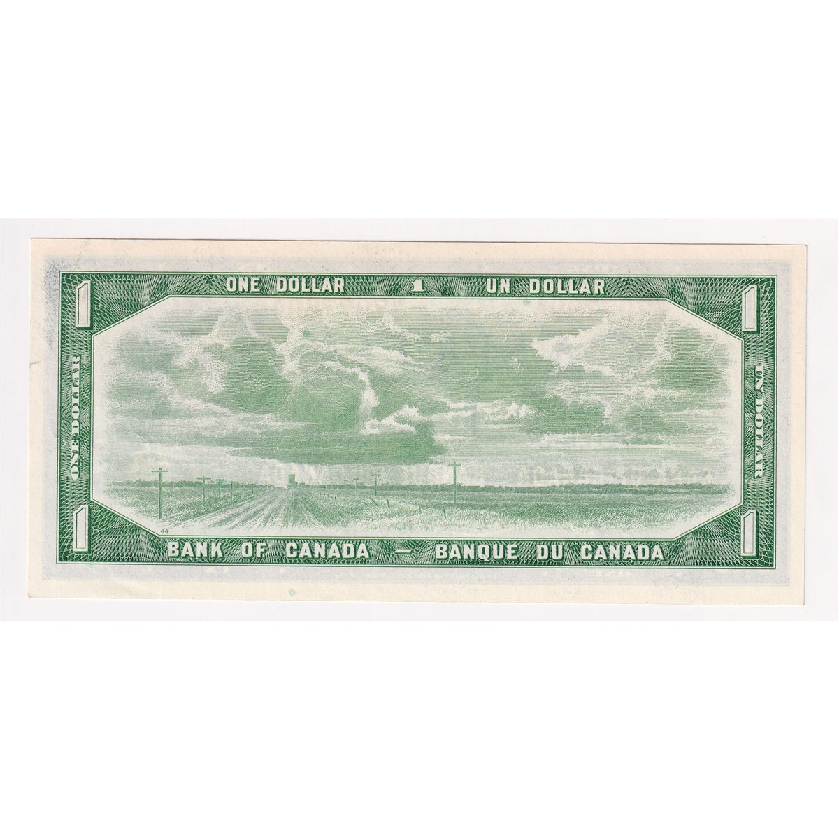 BC-37b-i 1954 Canada $1 Beattie-Rasminsky, V/M, AU-UNC (AU55)