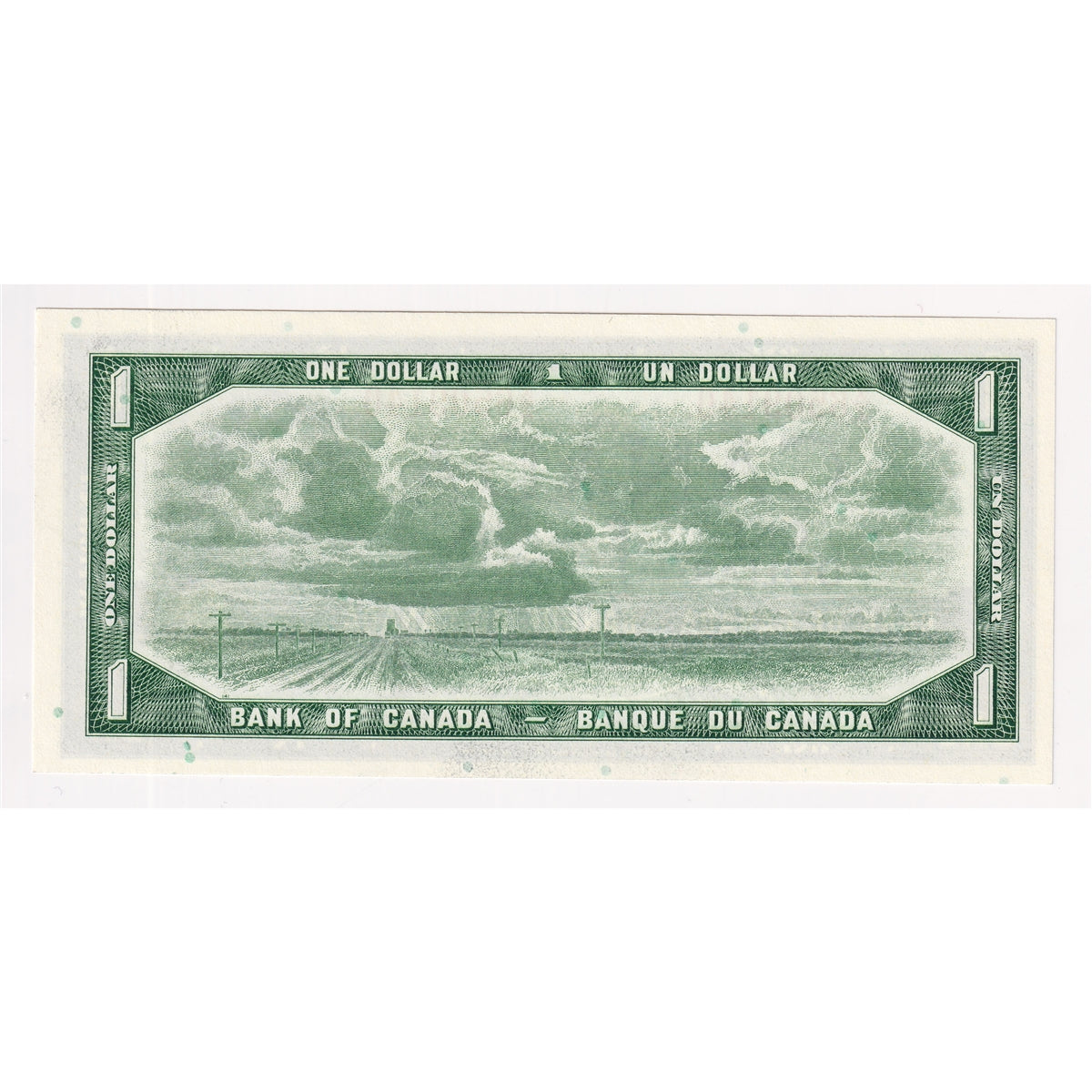 BC-37b-i 1954 Canada $1 Beattie-Rasminsky, X/Z, Uncirculated (MS60)