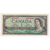BC-37d 1954 Canada $1 Lawson-Bouey, V/F, Very Good (VG8)