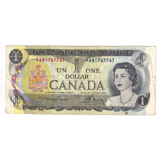 BC-46aA 1973 Canada $1 Lawson-Bouey, *AN, Circ