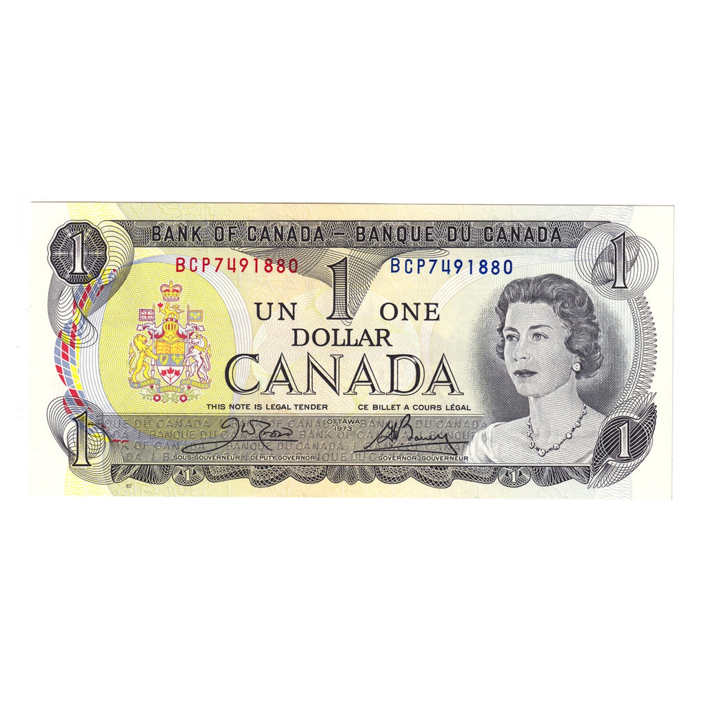 BC-46b 1973 Canada $1 Crow-Bouey, BCP, Choice Uncirculated (CUNC63)