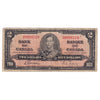 BC-22b 1937 Canada $2 Gordon-Towers, M/B, Circ